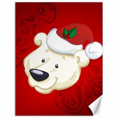 Funny Polar Bear Canvas 12  X 16   by FantasyWorld7