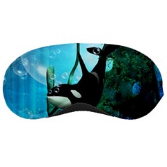 Orca Swimming In A Fantasy World Sleeping Masks by FantasyWorld7