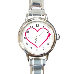 Customizable Shotgun Heart Round Italian Charm Watches by CraftyLittleNodes