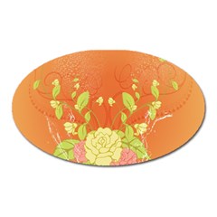 Beautiful Flowers In Soft Colors Oval Magnet by FantasyWorld7