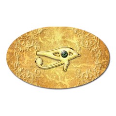 The All Seeing Eye With Eye Made Of Diamond Oval Magnet by FantasyWorld7