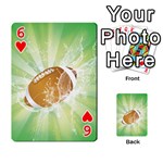 American Football  Playing Cards 54 Designs  Front - Heart6