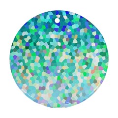 Mosaic Sparkley 1 Round Ornament (two Sides)  by MedusArt