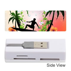 Tropical Design With Surfboarder Memory Card Reader (stick)  by FantasyWorld7