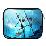 Awesome Ship Wreck With Dolphin And Light Effects Apple iPad 2/3/4 Zipper Cases Front