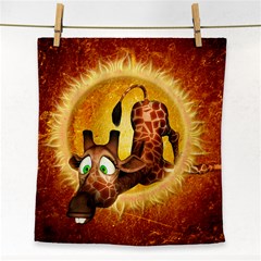 I m Waiting For You, Cute Giraffe Face Towel by FantasyWorld7