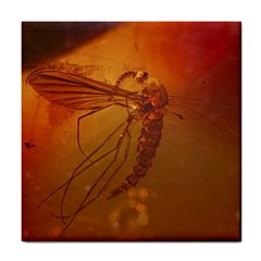 Mosquito In Amber Tile Coasters by trendistuff