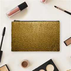 Gold Plastic Cosmetic Bag (medium)  by trendistuff