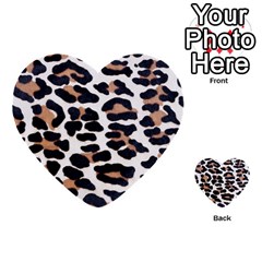 Black And Brown Leopard Multi-purpose Cards (heart)  by trendistuff