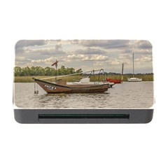 Fishing And Sailboats At Santa Lucia River In Montevideo Memory Card Reader With Cf by dflcprints