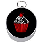 Skull Cupcake Silver Compass Front