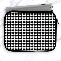 Black And White Scallop Repeat Pattern Apple Ipad 2/3/4 Zipper Cases by PaperandFrill