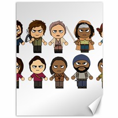 The Walking Dead   Main Characters Chibi   Amc Walking Dead   Manga Dead Canvas 36  X 48   by PTsImaginarium