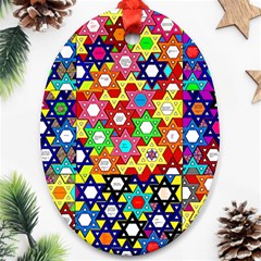 Star Of David Ornament (oval)  by SugaPlumsEmporium