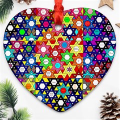 Star Of David Ornament (heart)  by SugaPlumsEmporium