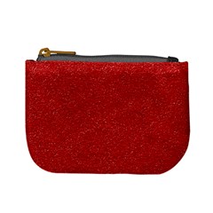 Festive Red Glitter Texture Mini Coin Purses by yoursparklingshop