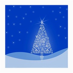 Blue White Christmas Tree Medium Glasses Cloth by yoursparklingshop