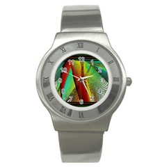 Stained Glass Window Stainless Steel Watch by SugaPlumsEmporium