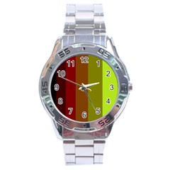 Stripes Stainless Steel Analogue Watch by SugaPlumsEmporium