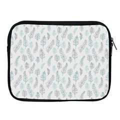 Whimsical Feather Pattern Dusk Blue Apple Ipad 2/3/4 Zipper Case by Zandiepants