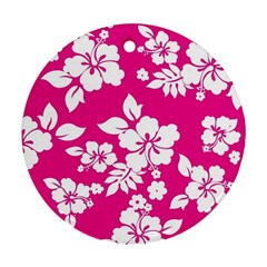 Pink Hawaiian Ornament (round)  by AlohaStore