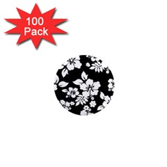 Black And White Hawaiian 1  Mini Magnets (100 Pack)  by AlohaStore