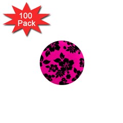 Dark Baby Pink Hawaiian 1  Mini Magnets (100 Pack)  by AlohaStore