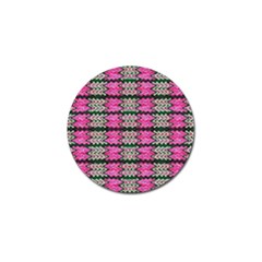 Pattern Tile Pink Green White Golf Ball Marker by BrightVibesDesign