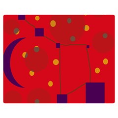 Red Abstract Sky Double Sided Flano Blanket (medium) 