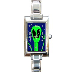 Alien  Rectangle Italian Charm Watch