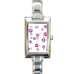 Purple Eyes Rectangle Italian Charm Watch