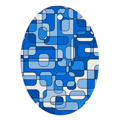 Blue Decorative Abstraction Ornament (oval) 