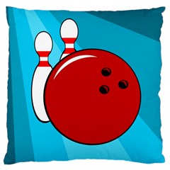 Bowling  Large Flano Cushion Case (one Side) by Valentinaart