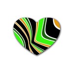 Colors of 70 s Rubber Coaster (Heart)  Front