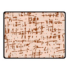 Brown Elegant Pattern Double Sided Fleece Blanket (small) 