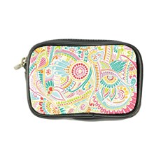 Hippie Flowers Pattern, Pink Blue Green, Zz0101 Coin Purse