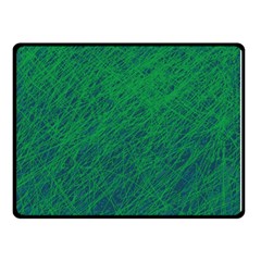 Deep Green Pattern Double Sided Fleece Blanket (small) 