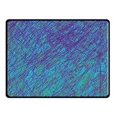 Blue Pattern Double Sided Fleece Blanket (small) 