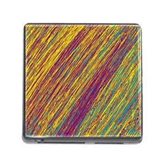 Yellow, Purple And Green Van Gogh Pattern Memory Card Reader (square)