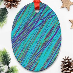 Blue Pattern Ornament (oval) 