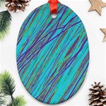 Blue pattern Ornament (Oval)  Front