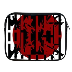 Red, Black And White Decorative Abstraction Apple Ipad 2/3/4 Zipper Cases