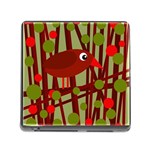 Red cute bird Memory Card Reader (Square) Front