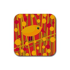 Yellow Bird Rubber Coaster (square) 