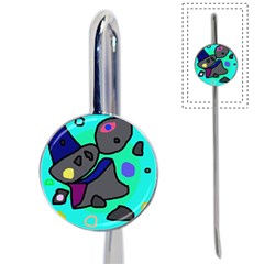 Blue Comic Abstract Book Mark by Valentinaart