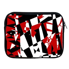 Red, Black And White Chaos Apple Ipad 2/3/4 Zipper Cases