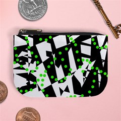 Black, White And Green Chaos Mini Coin Purses