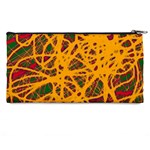 Yellow neon chaos Pencil Cases Back