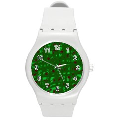 Green  Round Plastic Sport Watch (m)