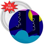 Walking on the clouds  3  Buttons (10 pack)  Front